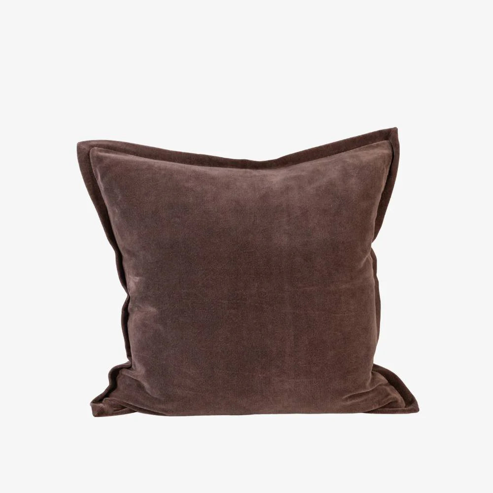 Evelyn Velvet Cushion - Mink