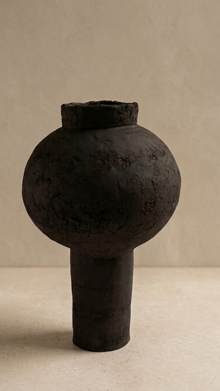 Tall Moon Jar (Brown)