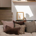Evelyn Velvet Cushion - Mink