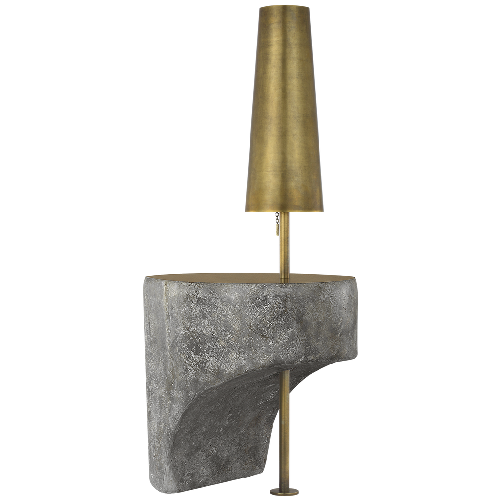 Runia 49" Sculpted Side Table Floor Lamp