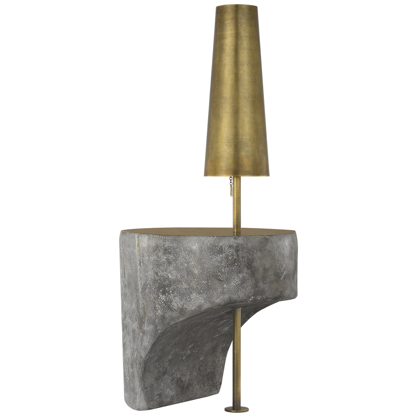 Runia 49" Sculpted Side Table Floor Lamp