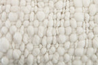 Alma Merino Wool Cushion — Cable Knit, Natural Ivory