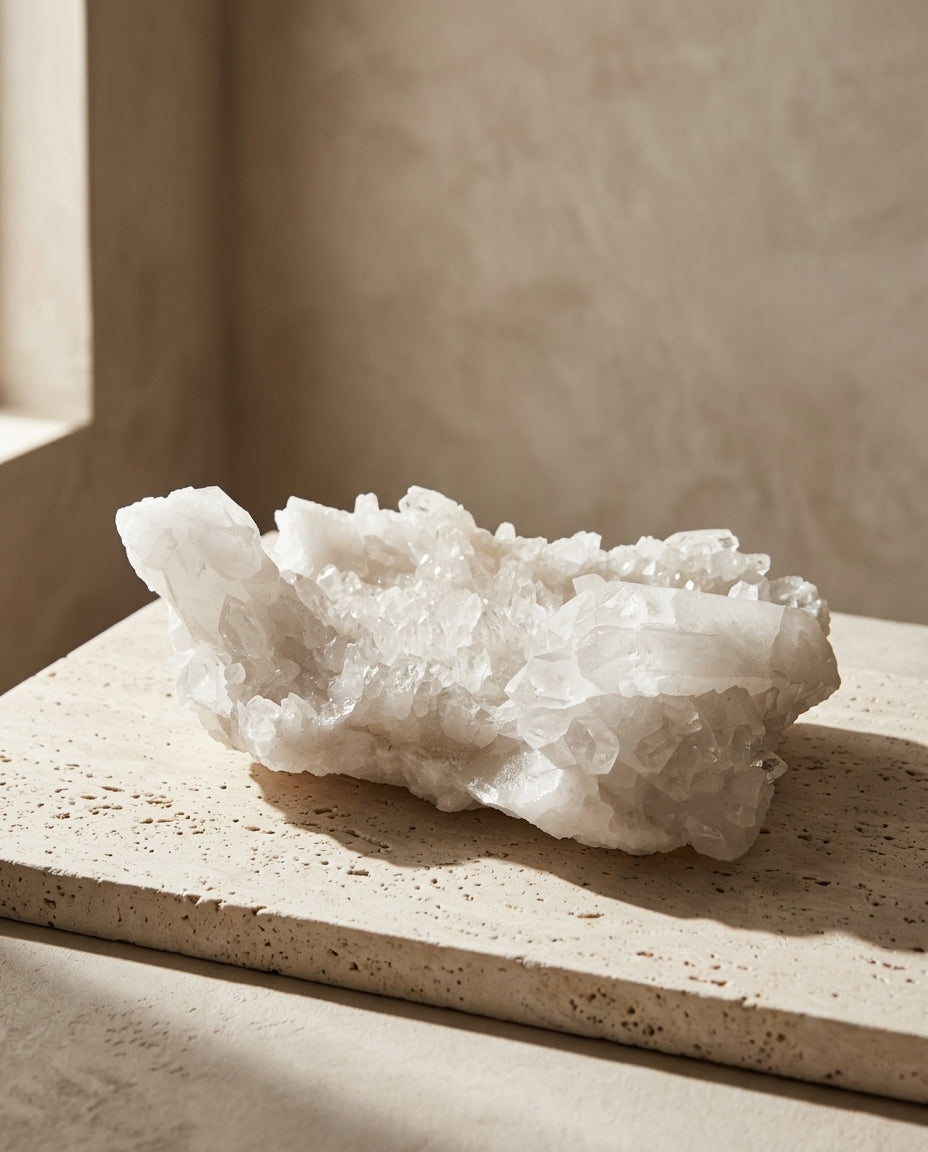 Quiet Form II — Milky Quartz Cluster