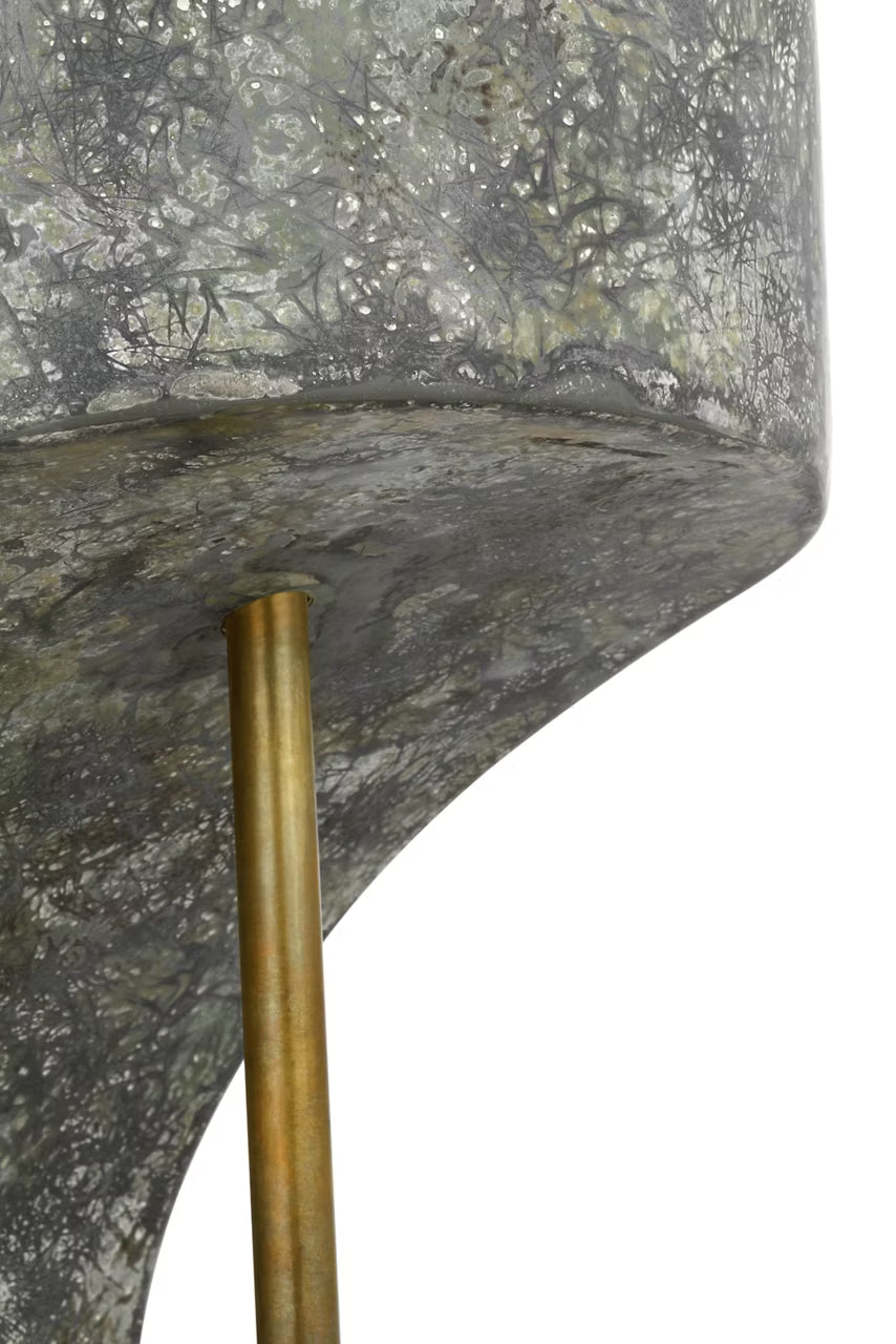 Runia 49" Sculpted Side Table Floor Lamp