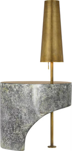 Runia 49" Sculpted Side Table Floor Lamp