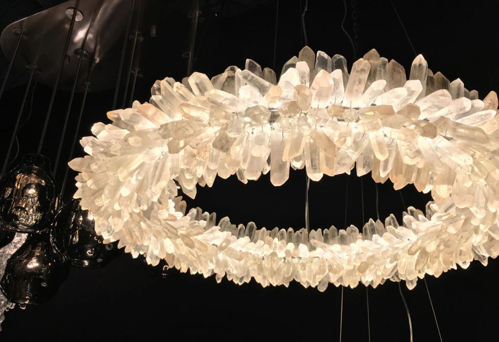 ROXI Crystal Halo Chandelier — Brazilian Quartz
