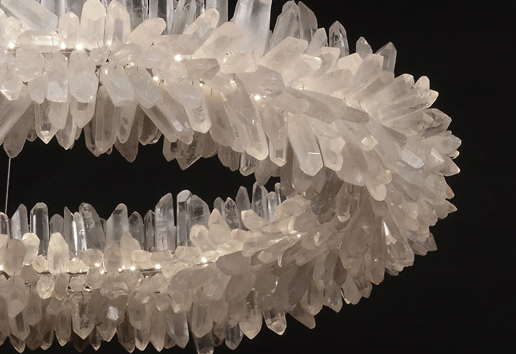 ROXI Crystal Halo Chandelier — Brazilian Quartz