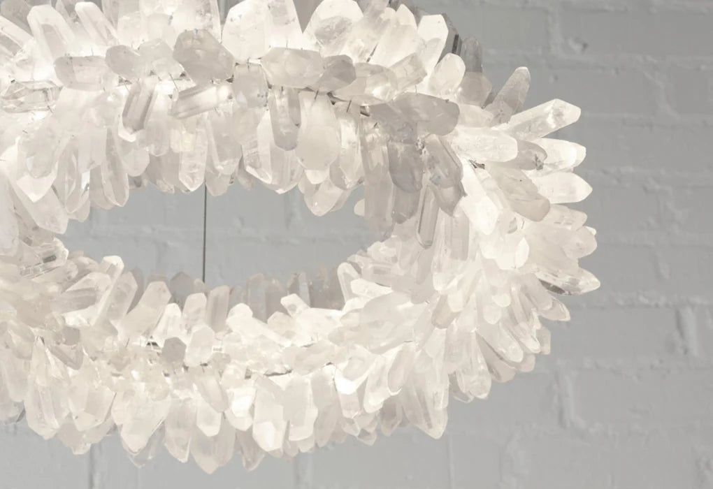 ROXI Crystal Halo Chandelier — Brazilian Quartz
