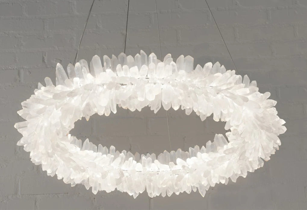 ROXI Crystal Halo Chandelier — Brazilian Quartz