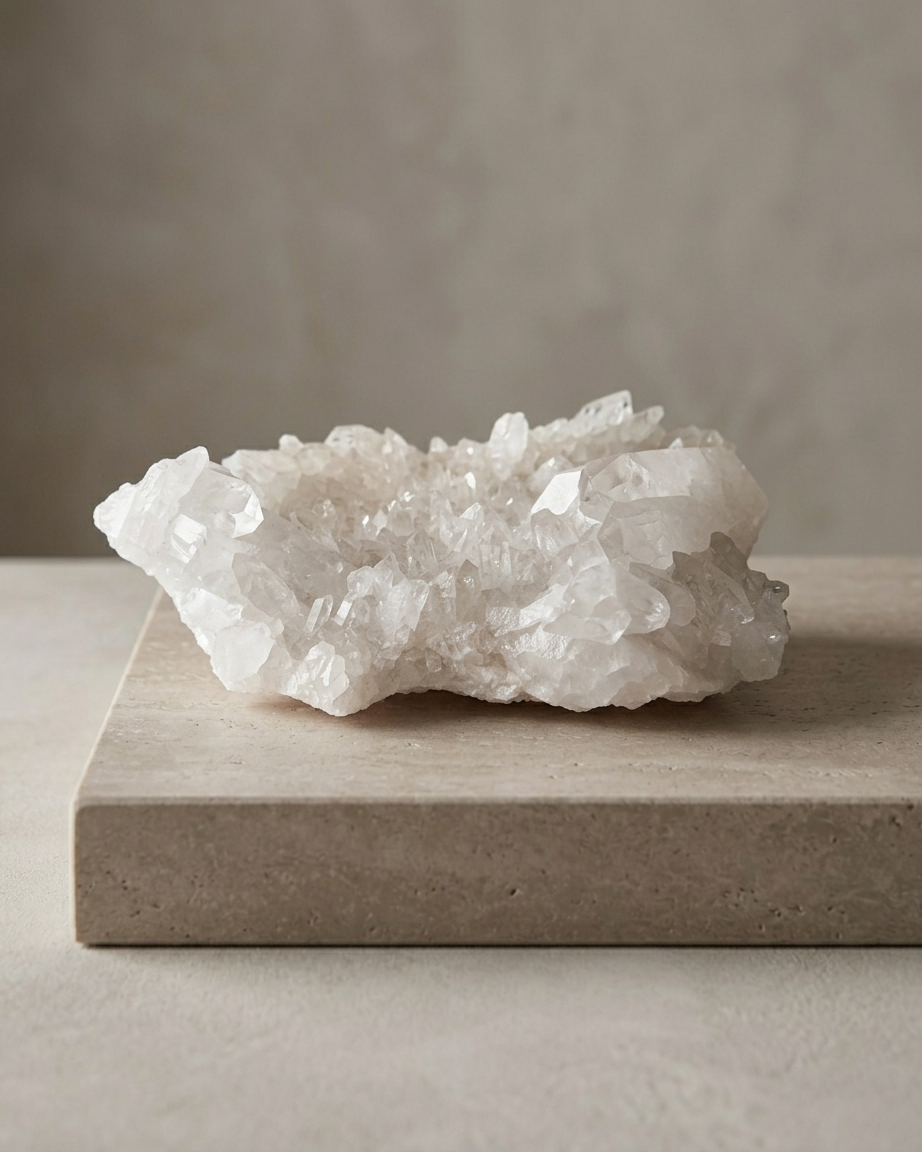 Quiet Form II — Milky Quartz Cluster